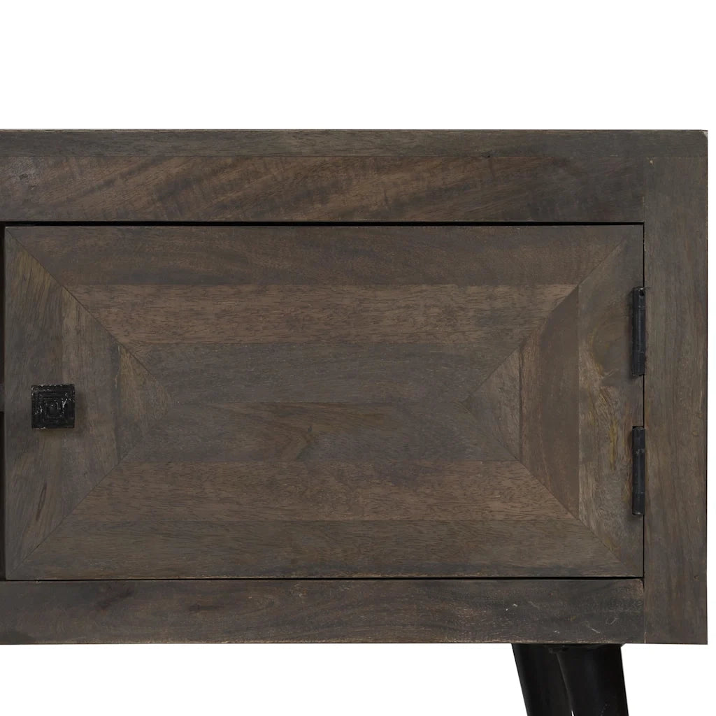 Mobile Porta TV in Legno Massello di Mango 140x30x45 cm 245910