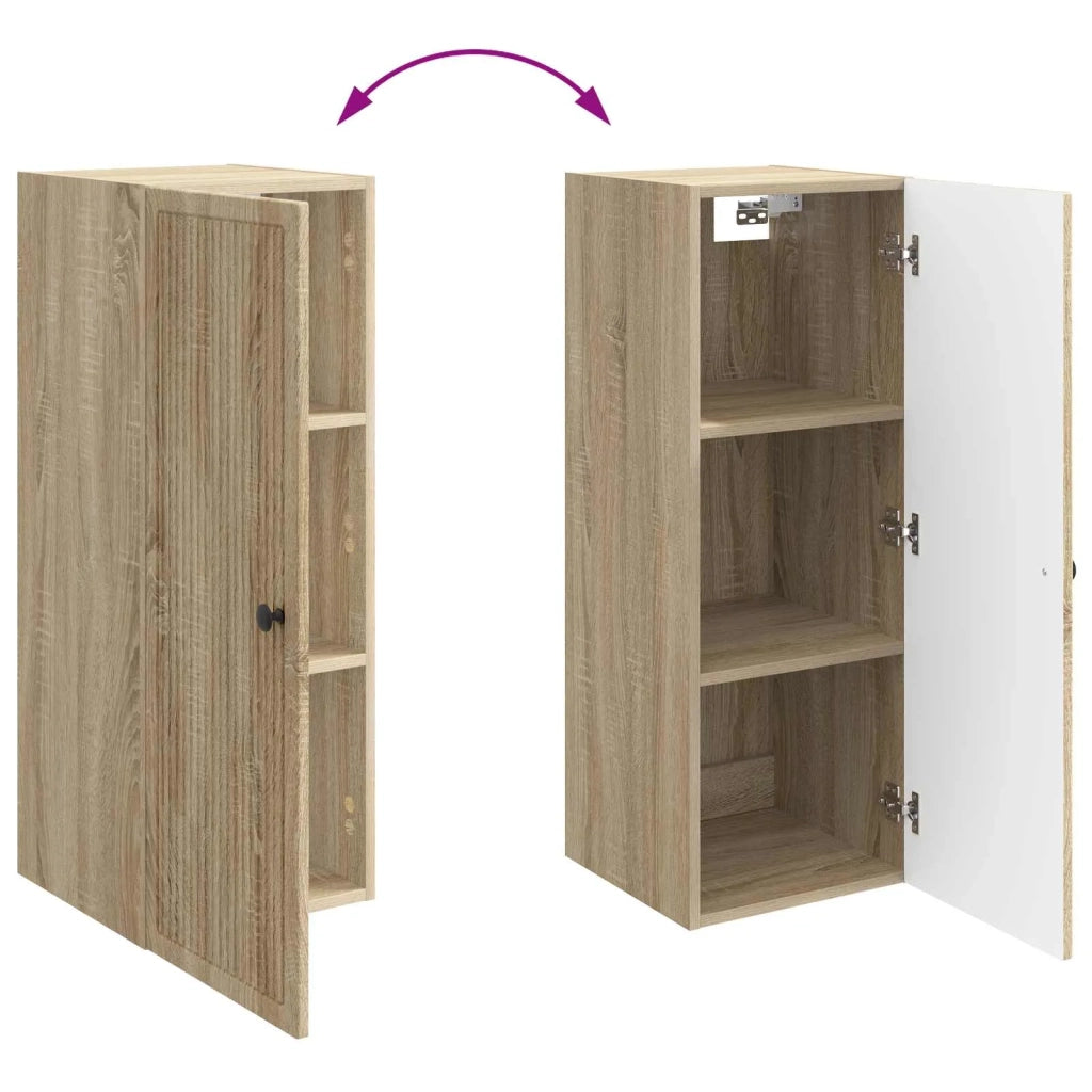 Mobiletto a muro Rovere Sonoma 33 x 34,5 x 90 cm 897907
