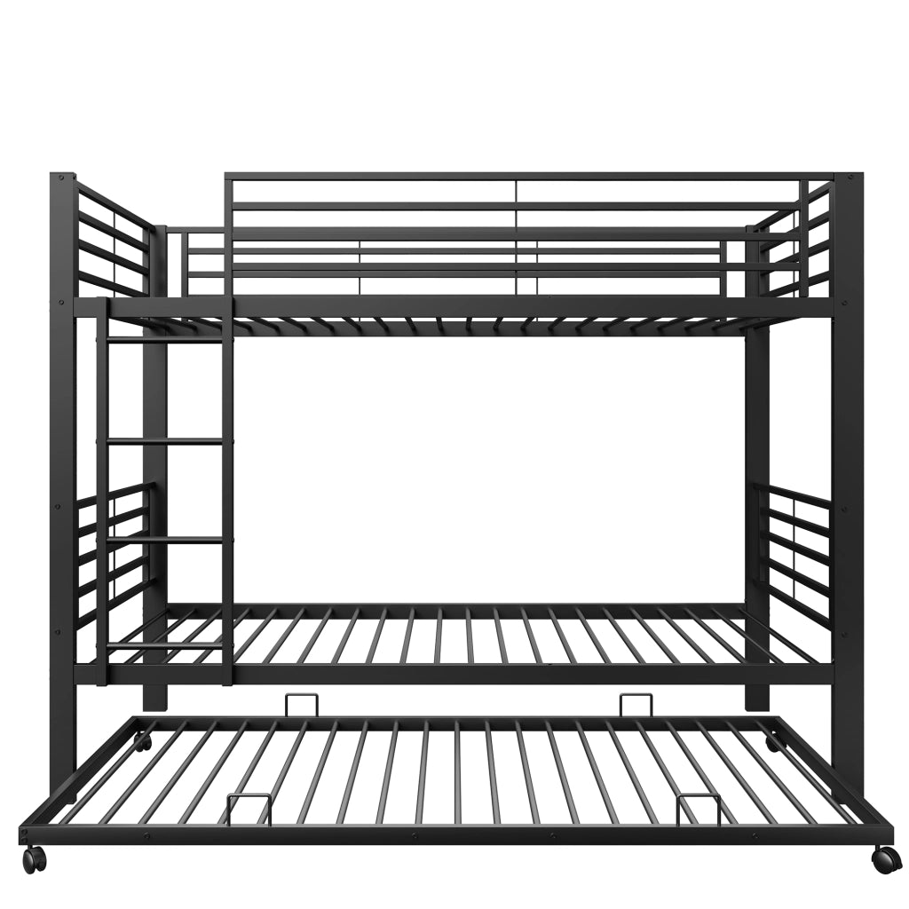 letto a castello metallo nero 90 x 200 cm