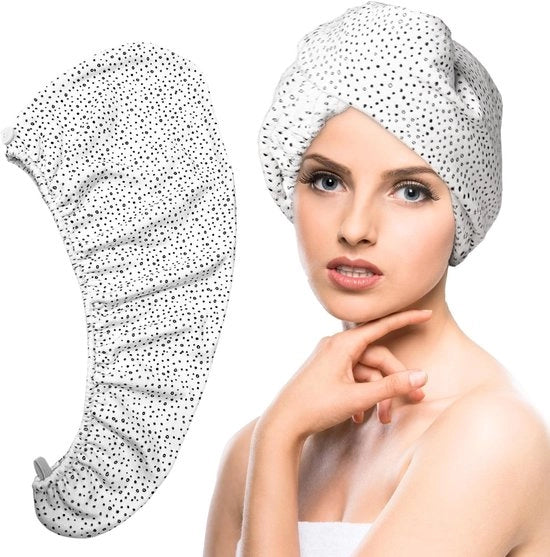 Asciugamano per capelli KEYRI 1 pezzo - Asciugamano per capelli in microvezzi, modo wrap, duraturo, asciuga velocemente, adatto a tutti i tipi di capelli, facile da utilizzare, asciugamano per capelli senza pelucchi, asciuga velocemente, morbido.
