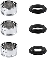 Regolatore di pressione per rubinetti, M24, filtro d'acqua in acciaio inossidabile con ventilatore ABS e guarnizioni, per cucina e bagno, 24 mm, 3 pezzi