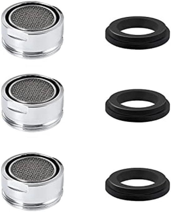 Regolatore di pressione per rubinetti, M24, filtro d'acqua in acciaio inossidabile con ventilatore ABS e guarnizioni, per cucina e bagno, 24 mm, 3 pezzi