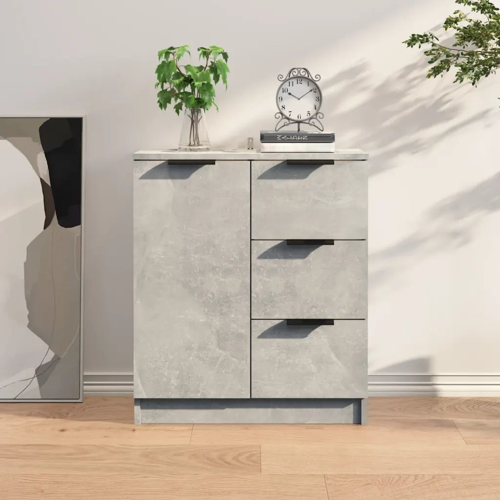 Credenza-Buffet-Armadio da cucina Grigio Cemento 60x30x70 cm in Legno Multistrato 946181