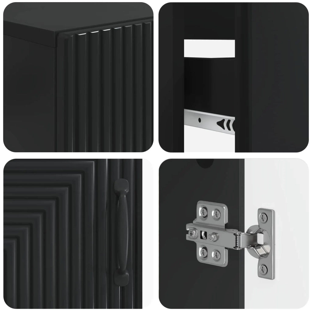 Set di Armadi da Bagno da 2 Pezzi HAARLEM Nero 3417532