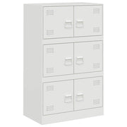 Buffet credenza cassettiera armadio mobile contenitore organizer per cucina soggiorno salotto 67 x 39 x 107 cm acciaio bianco 02_0030385