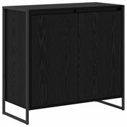 Mobile laterale | Tavolo laterale | Tavolino Rovere Nero 79 x 36 x 75 cm Legno multistrato