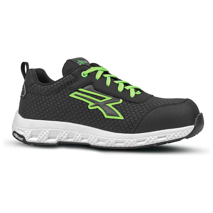 U-Power, Calzatura di Sicurezza Unisex Mitch Ego S3S ESD, Nero, Verde, Bianco, Numero 41
