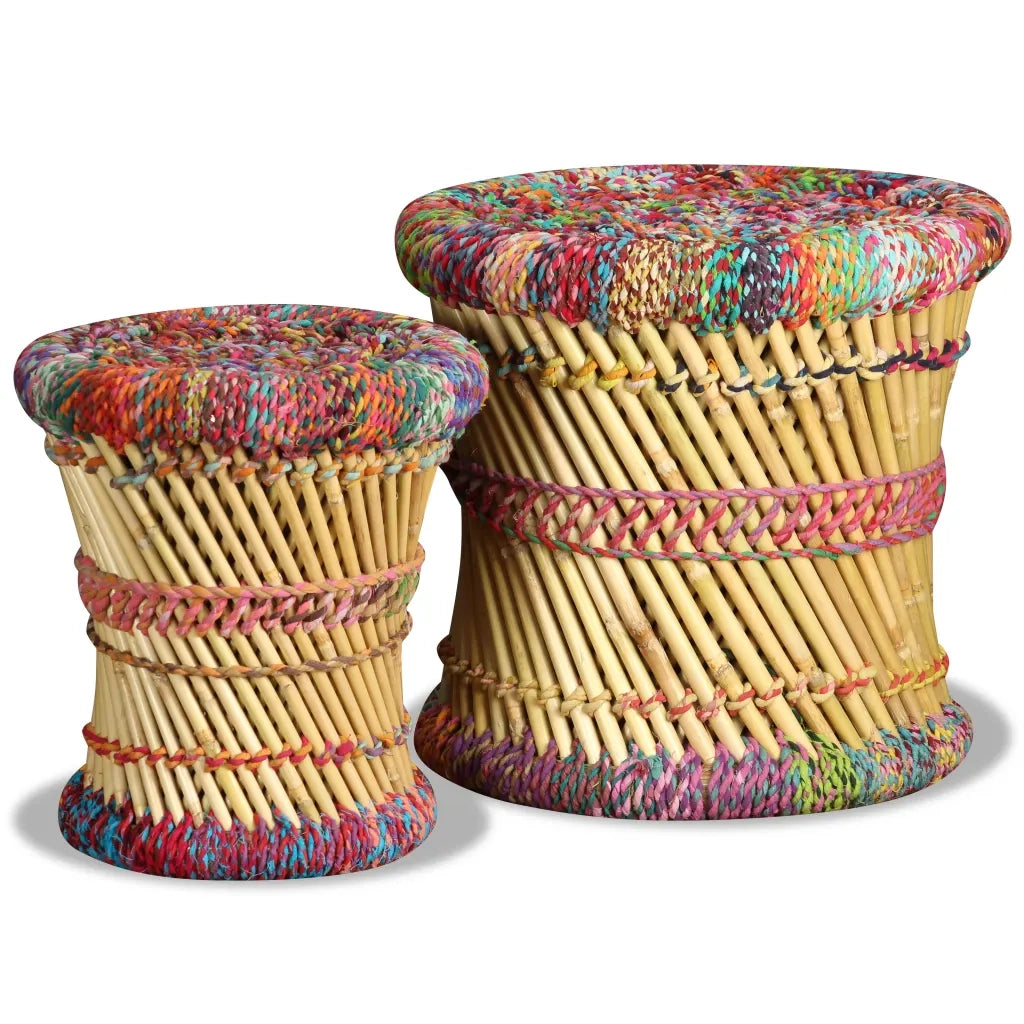Sgabello con Motivi Chindi 2 pz Multicolore in BambÃ¹