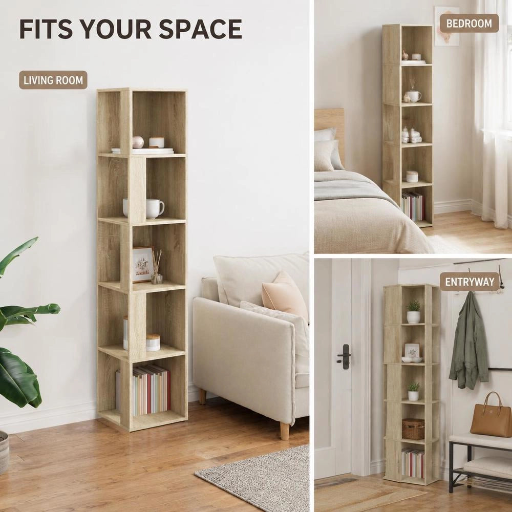 Corner Shelf Sonoma Oak 33x33x164.5 Cm Wood-based Material