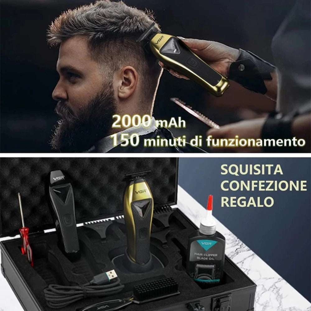 Trade Shop - Vgr V-994 Trimmer Barber Professionale T-blade 10000rpm Rasoio -