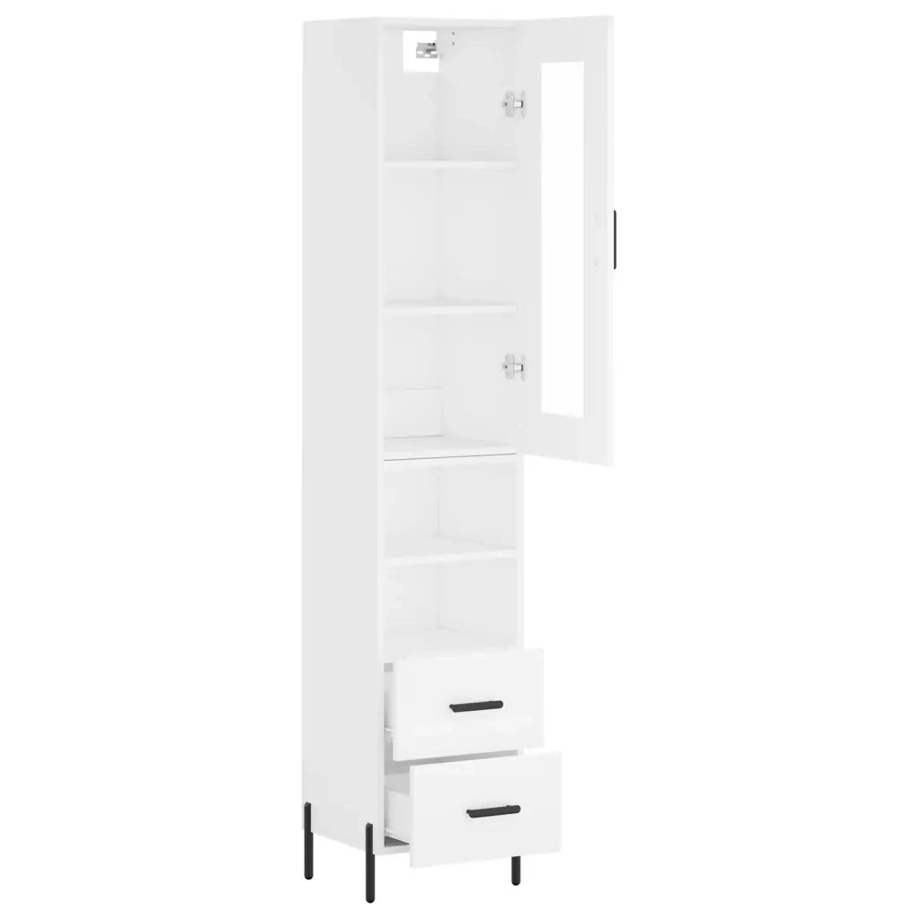Credenza Bianca 34,5x34x180 cm in Legno Multistrato 3199305