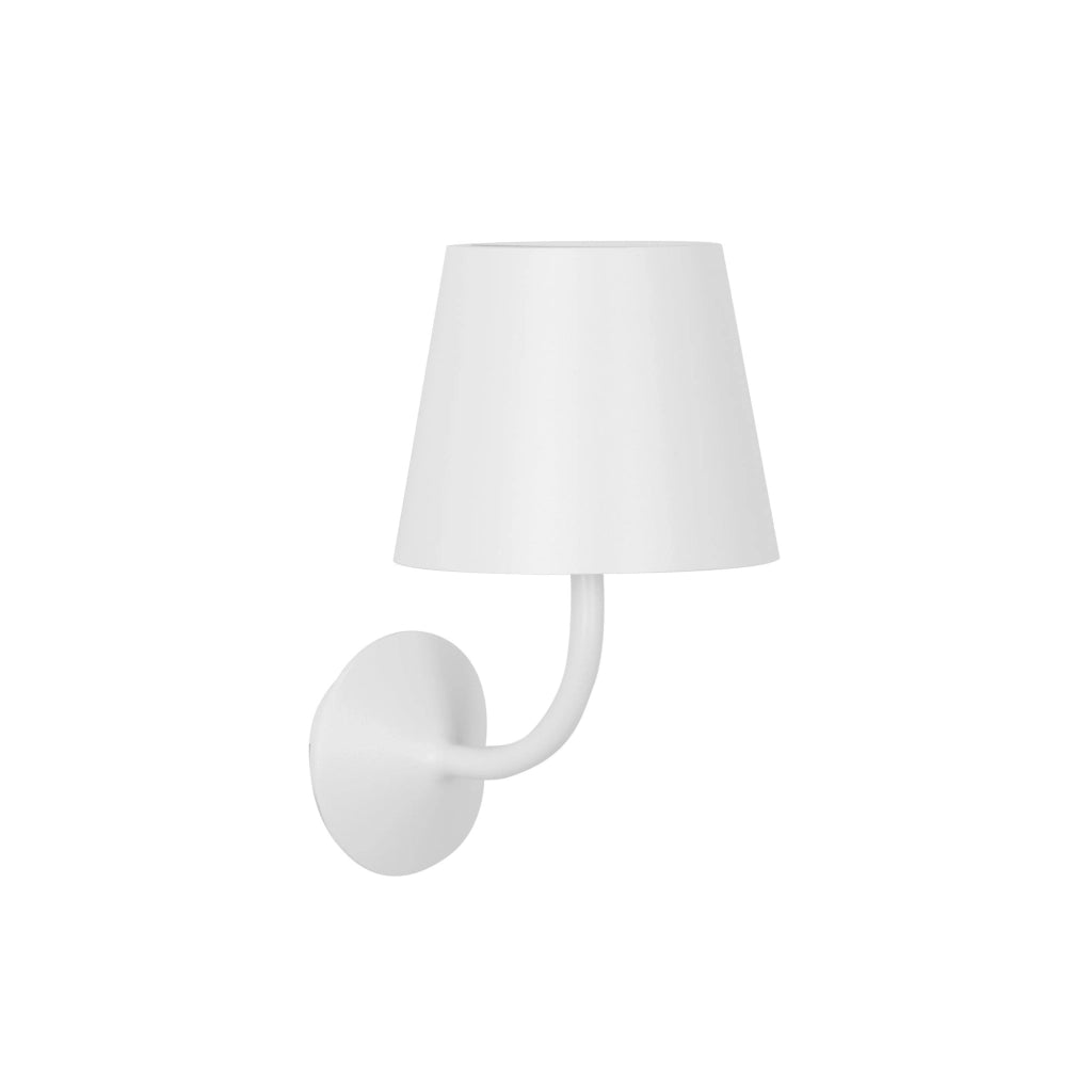 Zafferano Poldina Lampada da Parete Outdoor E27 in Alluminio Verniciato Bianco Opaco, Design Moderno IP54, Dimensioni 16.5x22.2x28.4 cm Prodotto 230V
