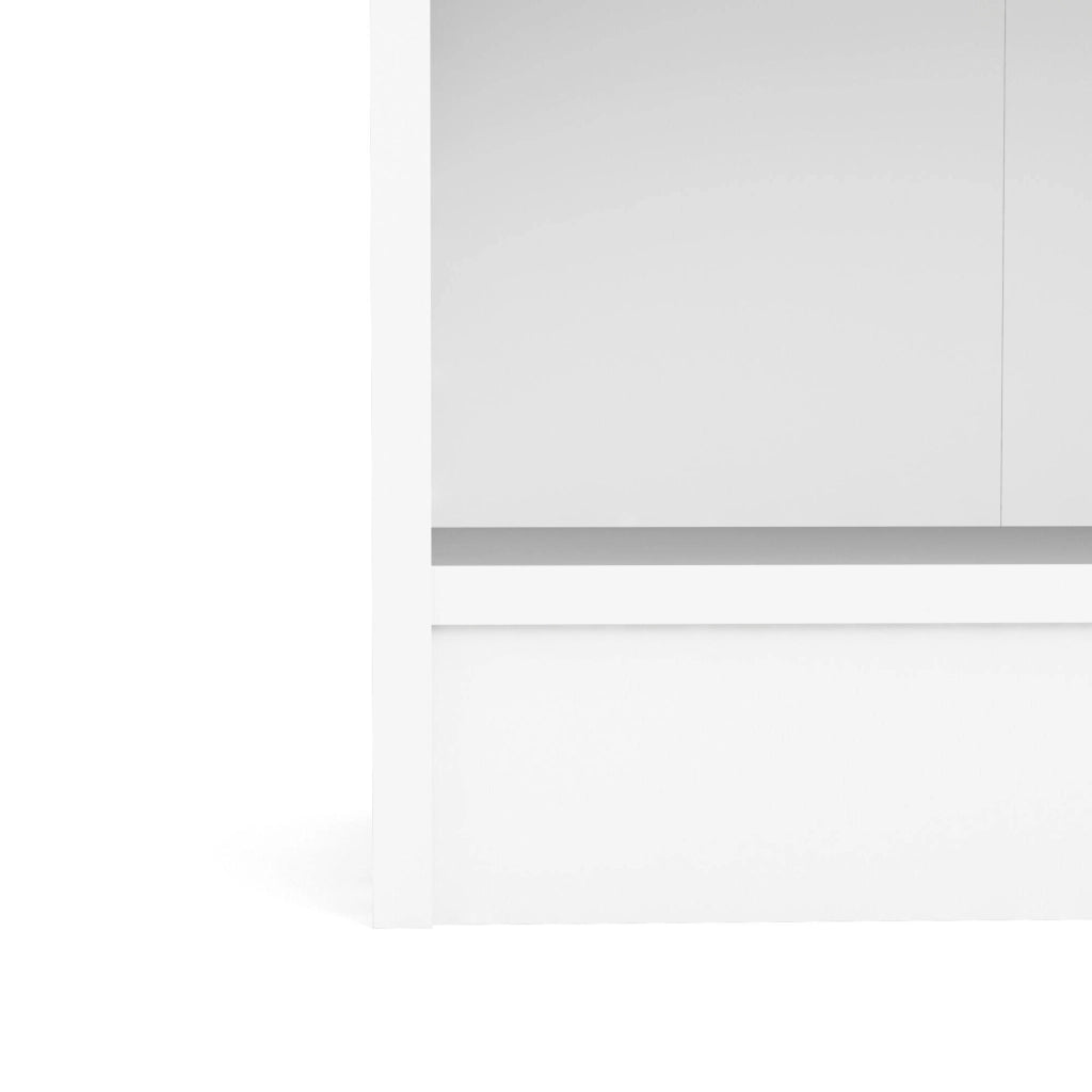 Libreria a tre Aski, colore bianco, cm 79 x 107 x 27