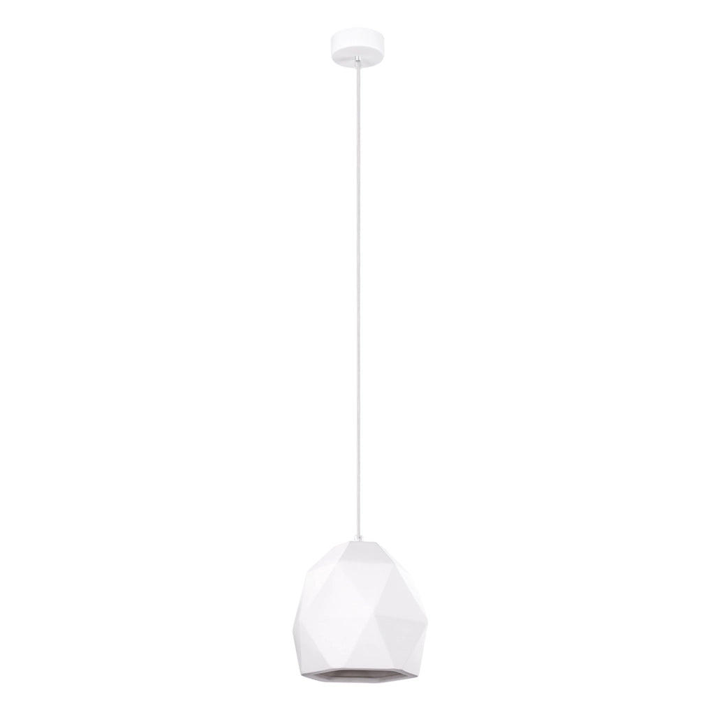 Lampada sospensione ceramica bianca Diamante Fresco E27 Pure Lume
