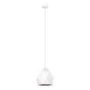Lampada sospensione ceramica bianca Diamante Fresco E27 Pure Lume