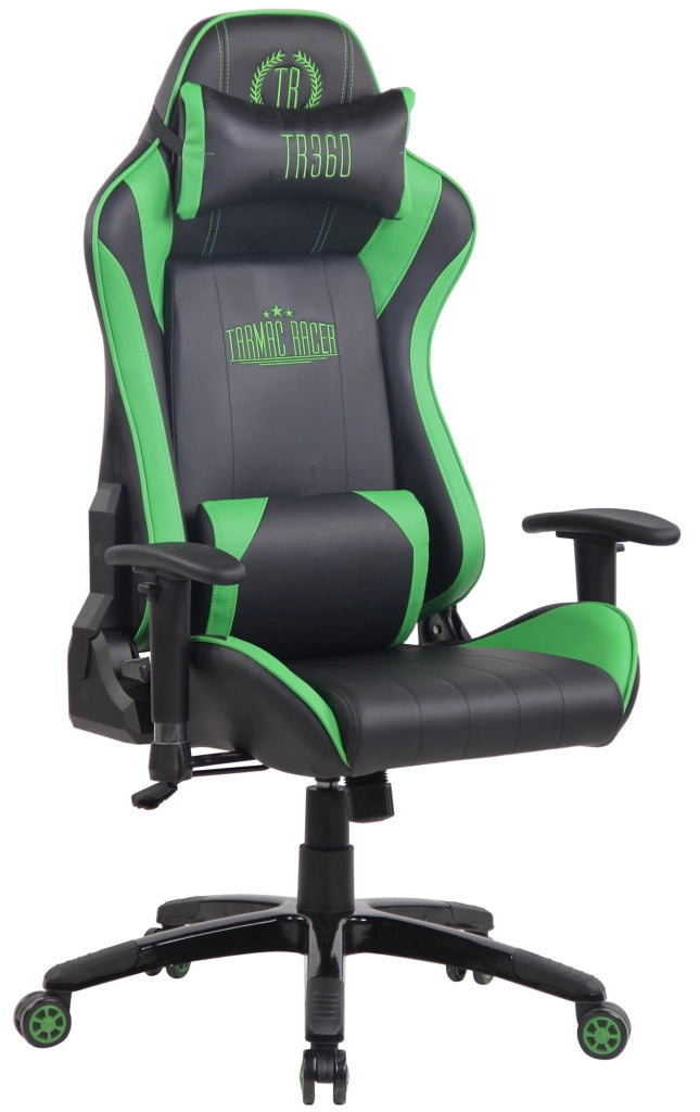 Sedia Ufficio Racing Shift X2 In Similpelle senza poggiapiedi,Nero/verde