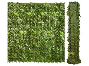 SIEPE ORNAMENTALE ARTIFICIALE CON FOGLIE LAURO- - mt.3x1h. - 1 rotolo T-REX
