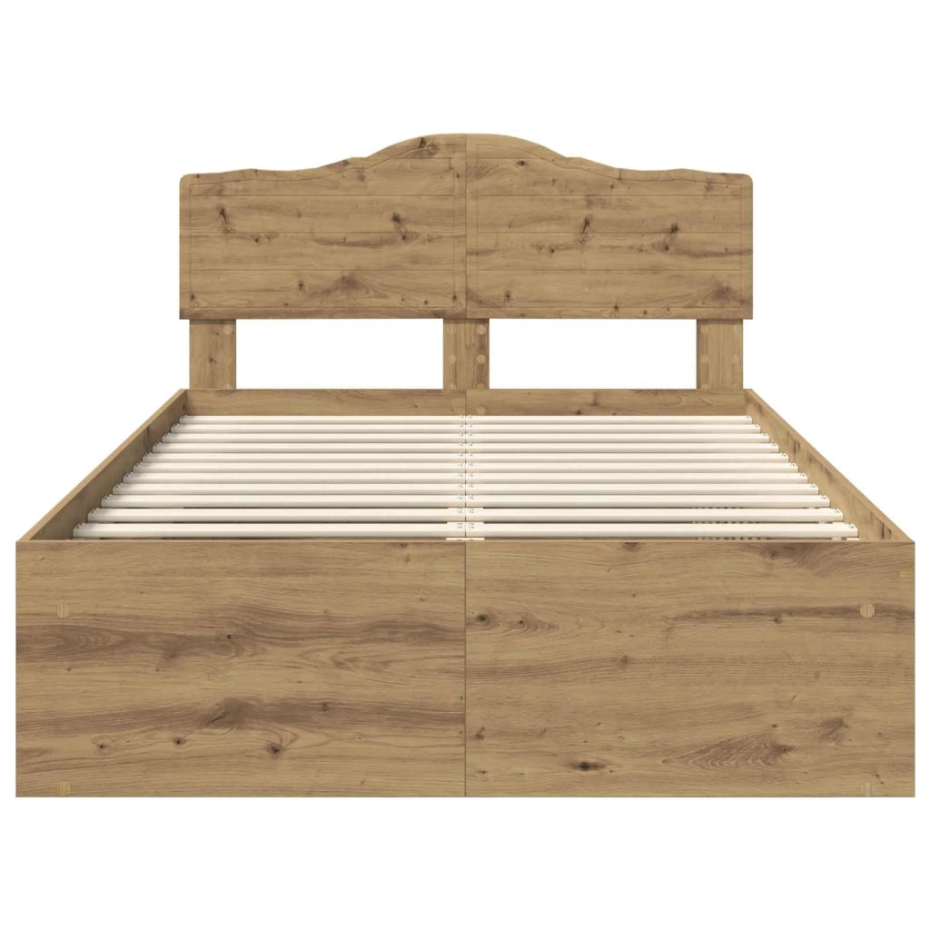 Struttura del letto Rovere Artigianale 135 x 190 cm