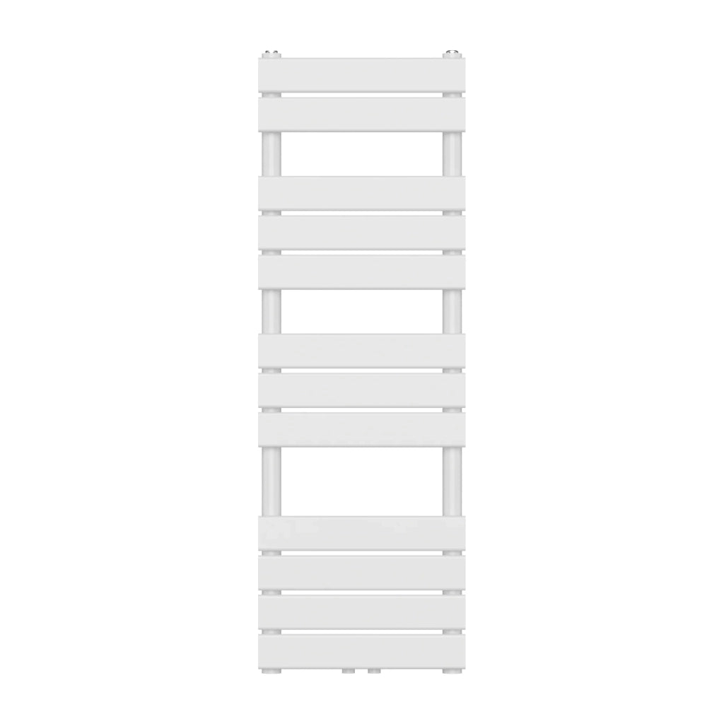 Radiatore scaldasalviette da bagno con pannelli piatti in acciaio 120 x 40 cm bianco 03_0010431
