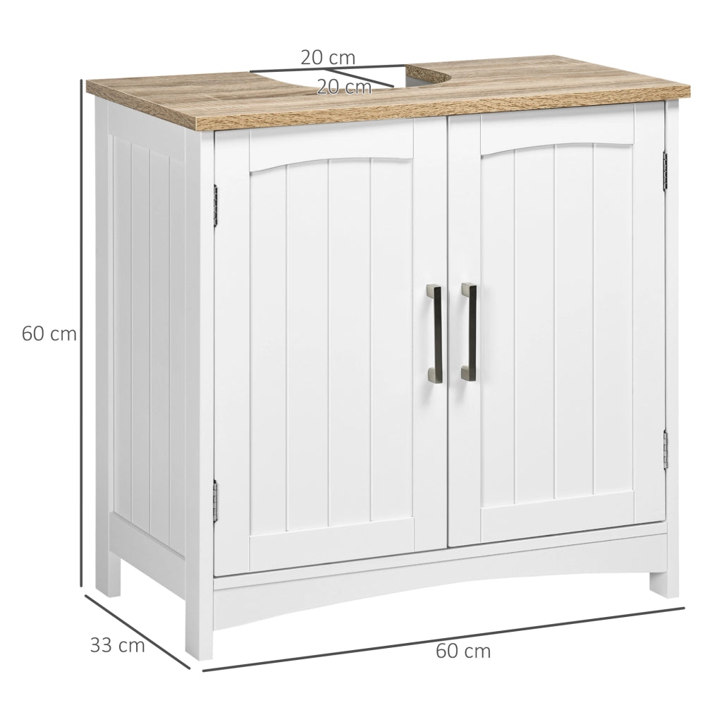 Mobile sottolavabo da bagno ¨C Xylo ¨C legno bianco, 60x30x60 cm
