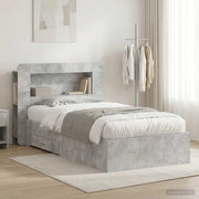 Telaio del letto con storage Grigio Cemento 80 x 200 cm