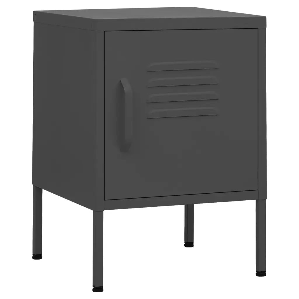 Comodino Antracite 35x35x51 cm in Acciaio cod mxl 30683