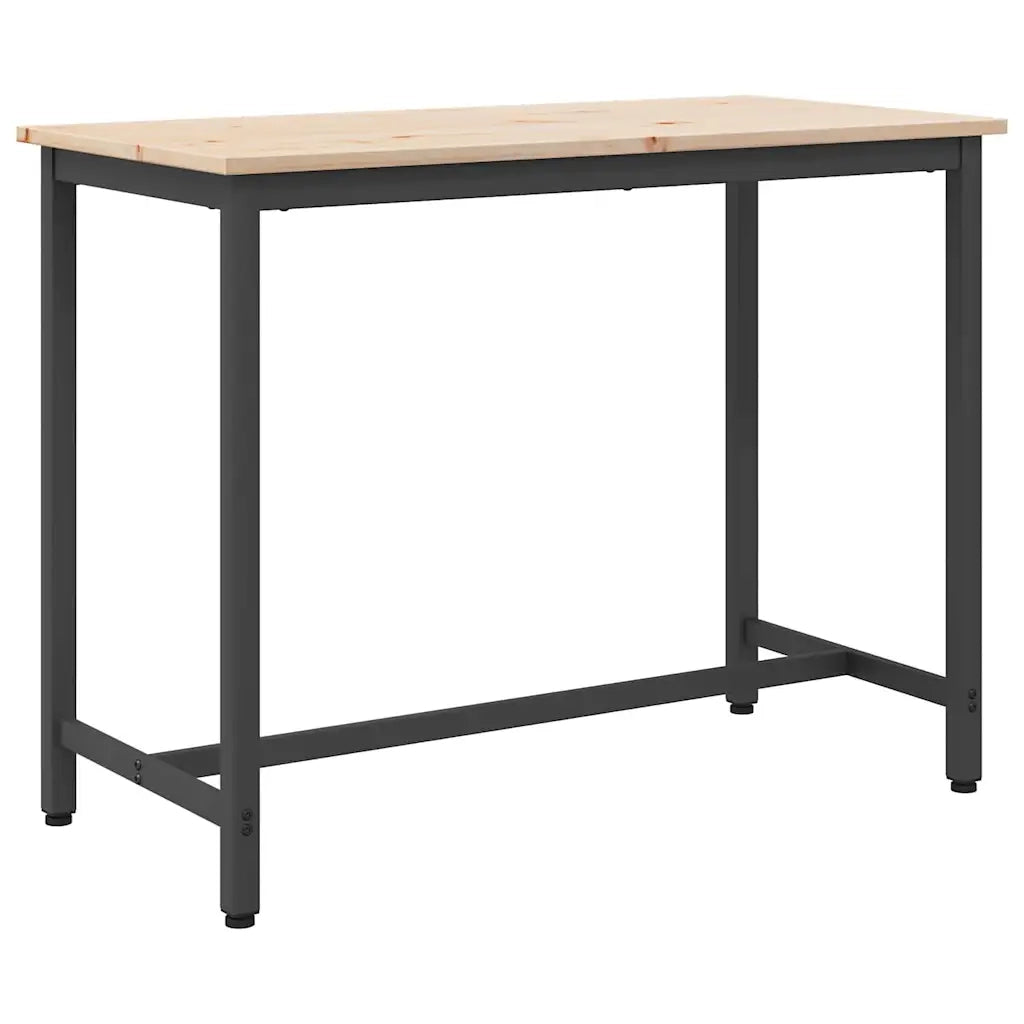 tavolo Naturale 100 x 50 x 77 cm Legno ingegnerizzato e acciaio CFW1761254