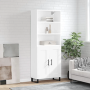 vidaXL Credenza Bianca 69,5x34x180 cm in Legno Multistrato