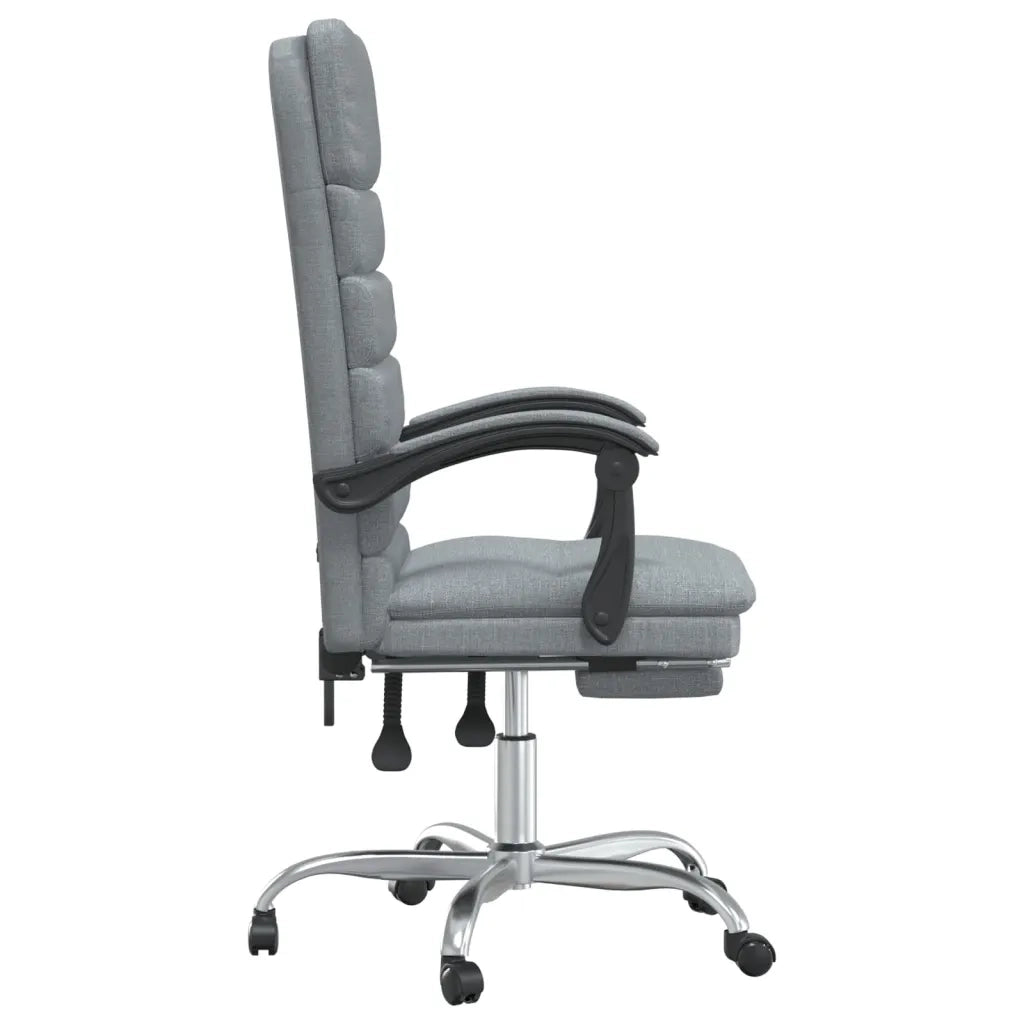 Sedia da Ufficio Massaggio Reclinabile Grigio chiaro in Tessuto 349725