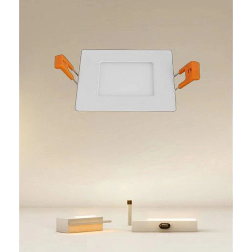 Trade Shop - Pannello Led 3 Watt Da Incasso Quadrato Bianco 85 Mm Luce 3000k-6500k Ip20 00076 -