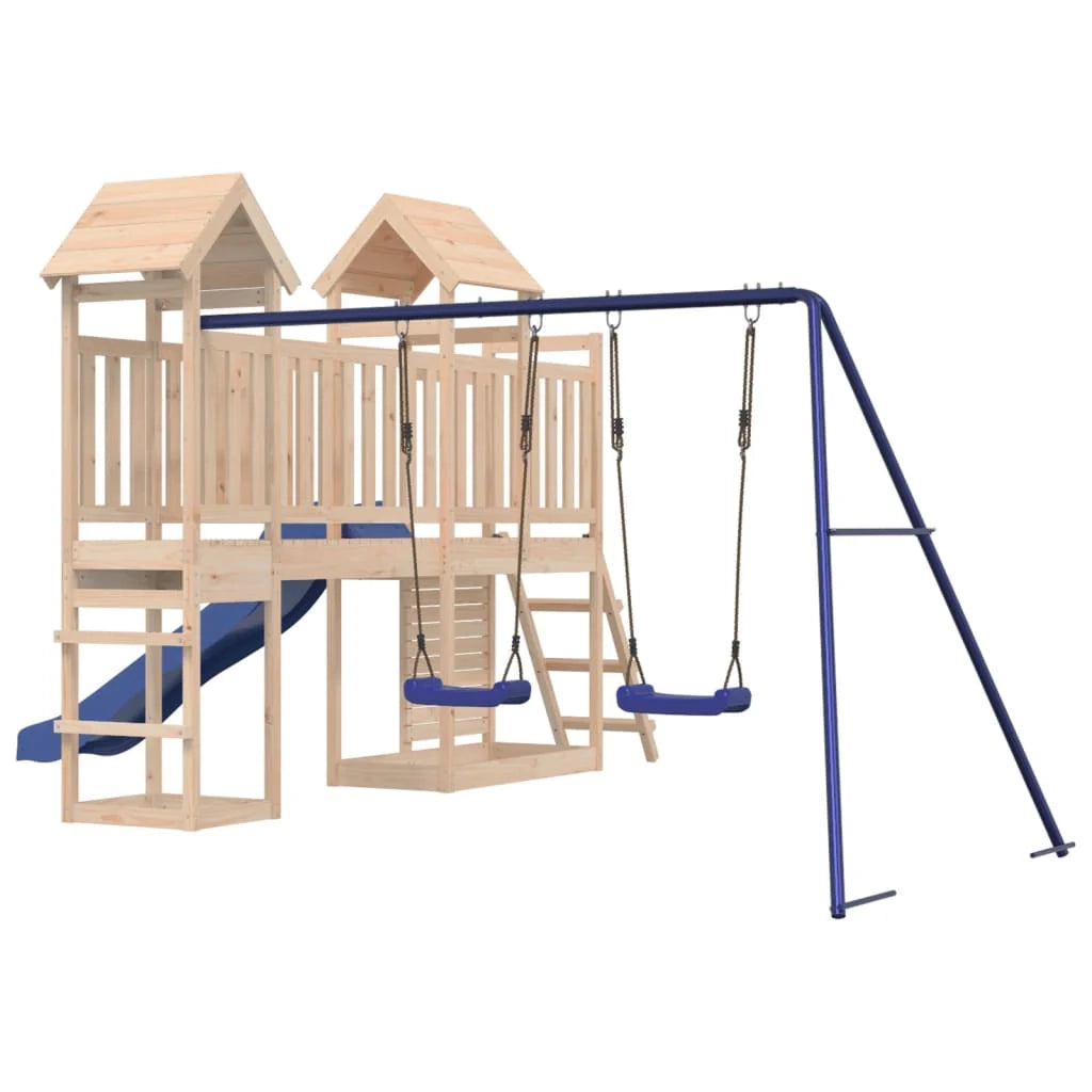 Altalene per parco giochi all'aperto scivolo altalene robuste giochi da giardino 505 x 332 x 214 cm legno di pino massiccio 02_0004733