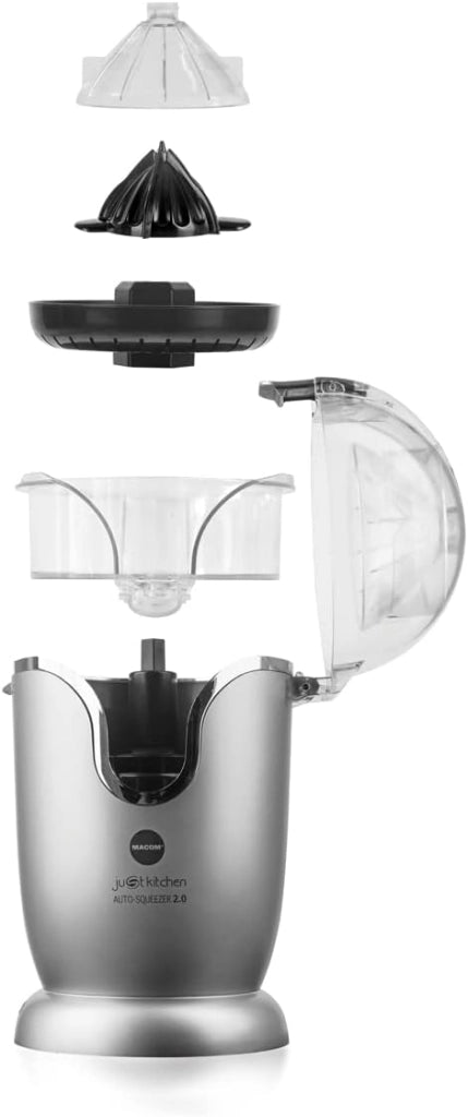 Macom 874 spremiagrumi completamente automatico - auto squeezer 2.0, grigio/nero