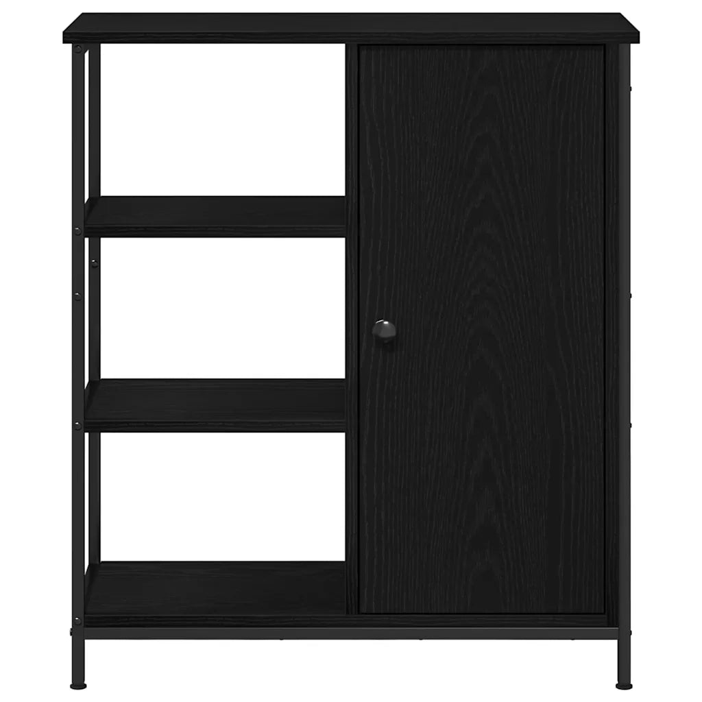 Credenza-Buffet-Armadio da cucina Rovere Nero 70 x 30 x 80 cm