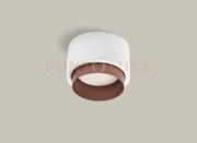 SYME lampada da Soffitto 1 Luce attacco GX53 Tonda rame in gesso e alluminio d.9-11cm
