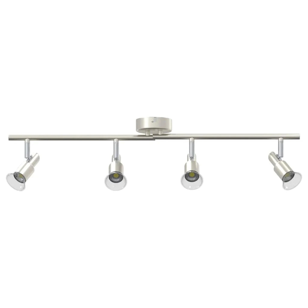 Faretto da soffitto moderno orientabile design chic 70 x 9 x 12,5 cm acciaio nichel spazzolato 02_0058316