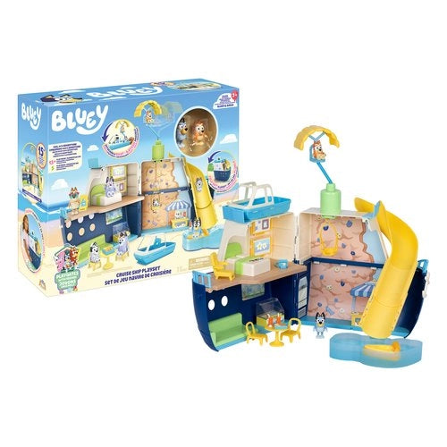 Playset personaggio rocco giocattoli 21740012 bluey nave da crociera c