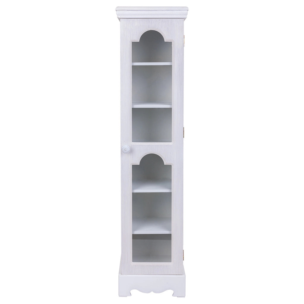 Vetrina in legno 1 anta bianca 24x20x98,5