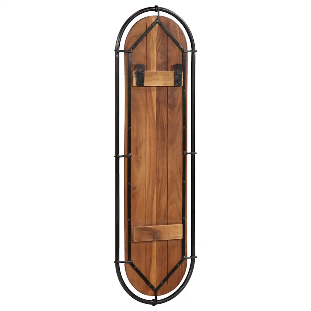 Appendiabiti da Parete con 4 Ganci 2pz Legno Massello Recupero 4013505