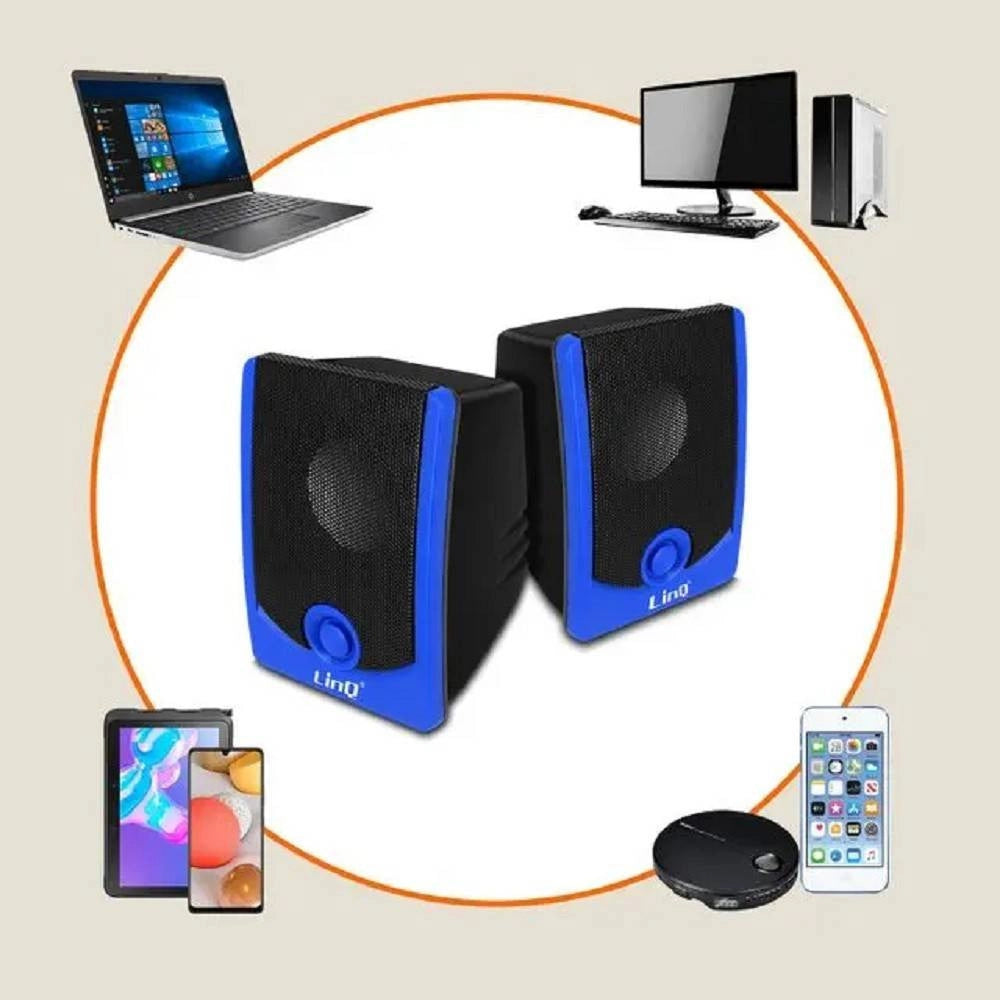 Trade Shop - Casse Altoparlanti Cablati Stereo Usb 2.0 Pc Notebook Dvd Tv Mp3 Tablet 3w A2033 -