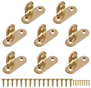 Cassetti di rinforzo 90 Gradi - 8 pezzi - Cassetti T - Cassetti L zavorrati - Messing - Rafforzamento delle connessioni mobili - Resistente alla corrosione - Rafforzatore di mobili