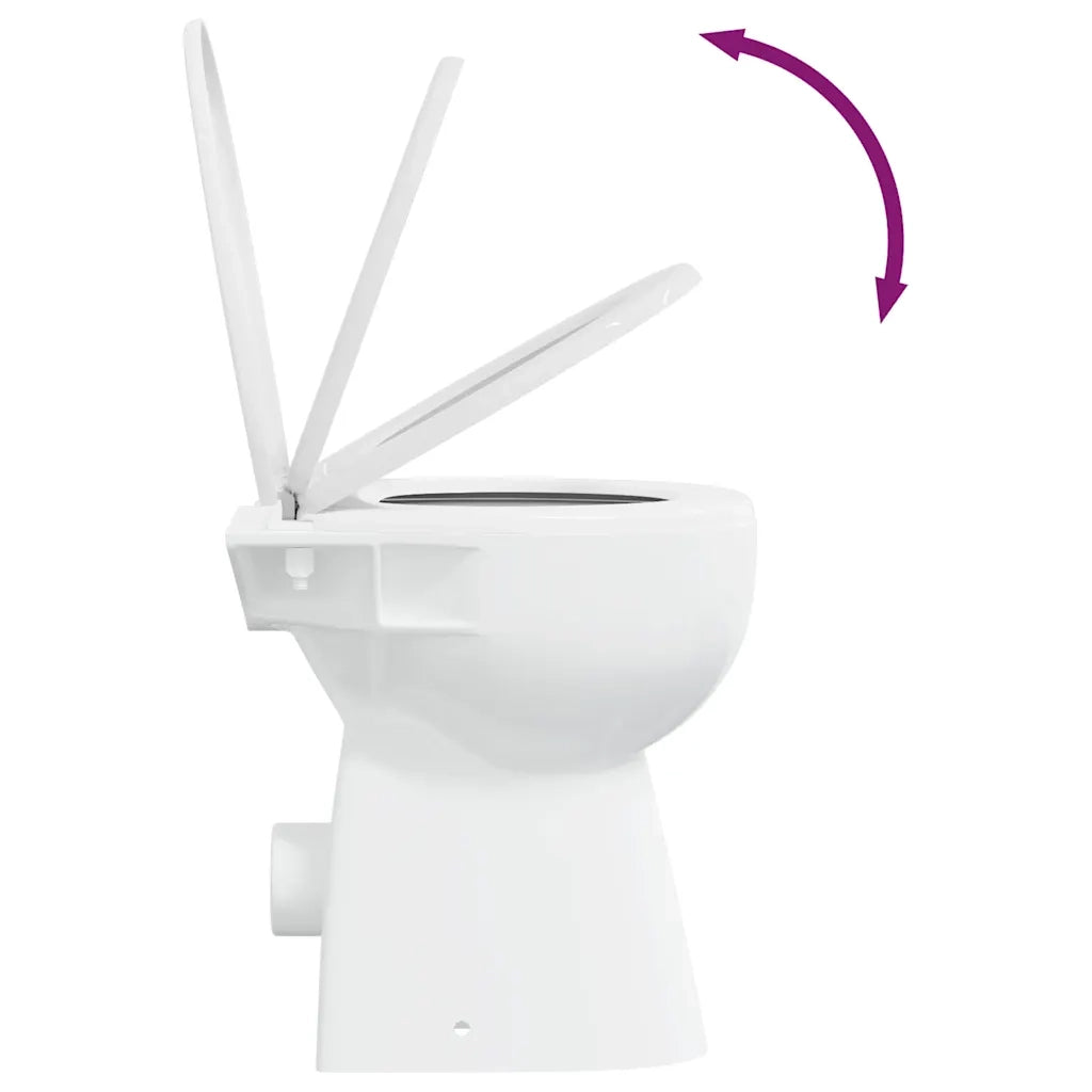 WC Senza Brida 7 cm Altezza Extra Chiusura Rallentata Ceramica Bianca CFW8955381
