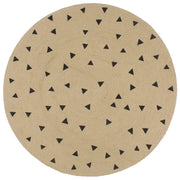 Tappeto Lavorato a Mano in Juta con Stampa a Triangoli 150 cm cod mxl 69643