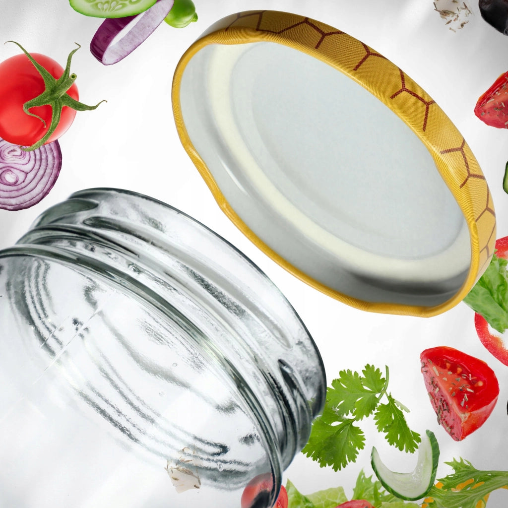 KADAX 50x Tappi per Barattoli Fi 66 Tappi per Barattoli Coperchi Conserva