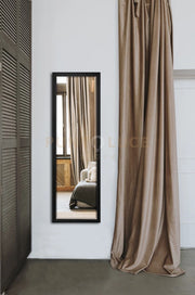 JULIETTE SPECCHIO DA PARETE CORNICE ALLUMINIO NERA INSTALLABILE VERTICALMENTE ED ORIZZONTALMENTE 50X150CM
