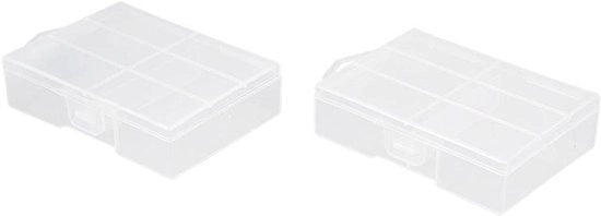 Cassetto di Stoccaggio in Plastica Transparente per 24 Batterie AAA - Pratico e Sostenibile