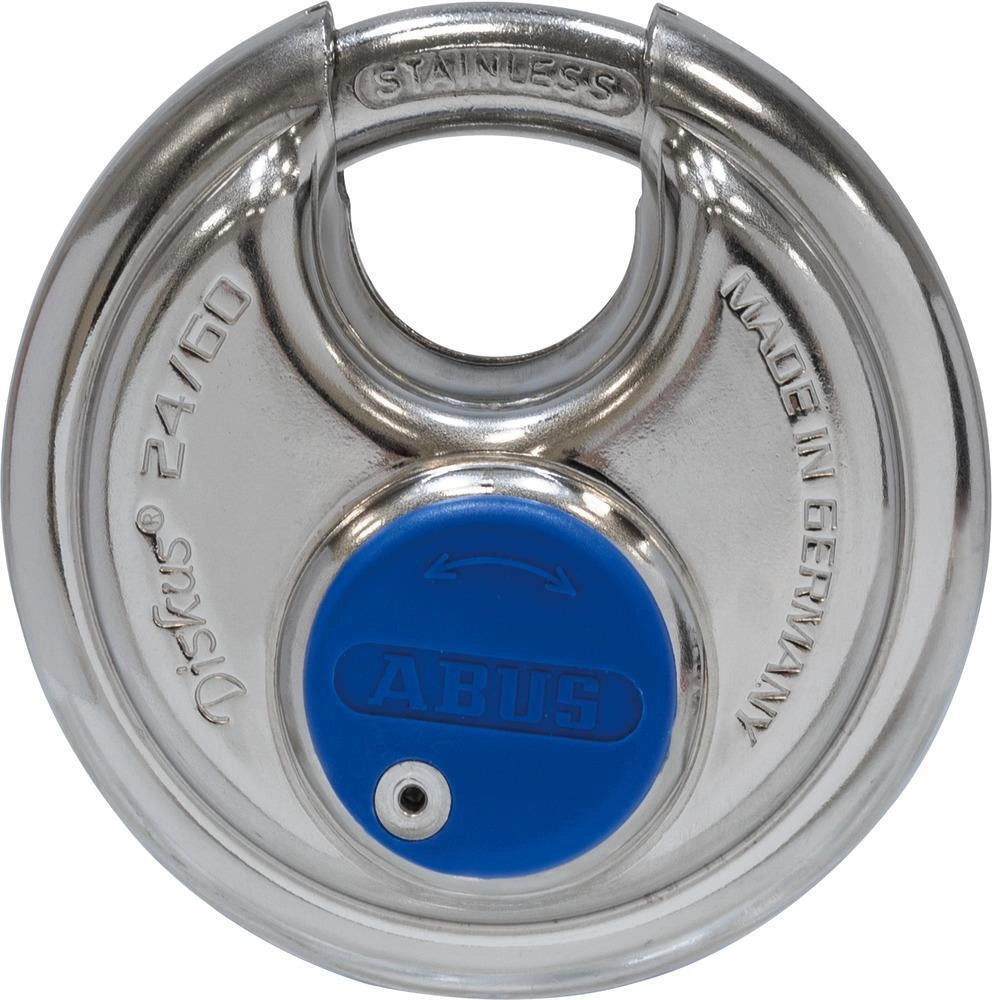 ABUS 5584 Diskus Lucchetto a Disco in Acciaio Inossidabile Livello di Sicurezza 7 60 mm colore Argento-Blu