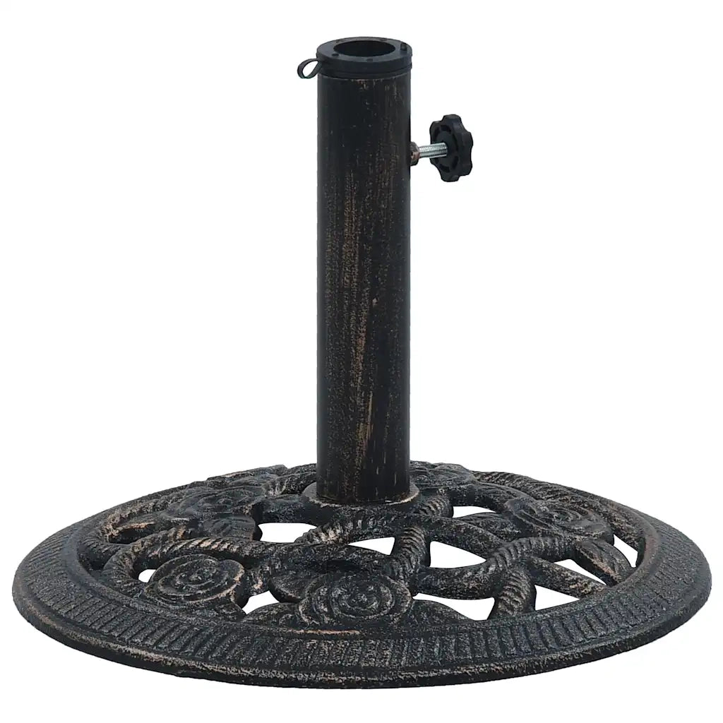 Base Ombrellone-Supporto per ombrellone Nero e Bronzo 9 kg 40 cm in Ghisa