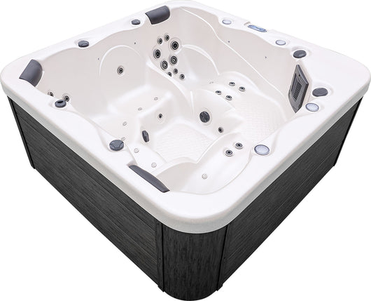 Vasca Idromassaggio Monoblocco Calypso per 5 Persone 200x200x82 cm in Acrilico US Color Legno