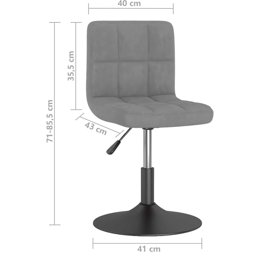 Sedie da Pranzo Girevoli 4 pz Grigio Scuro in Velluto 3087482