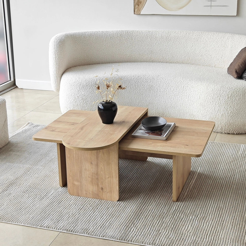 Set di tavolini in legno "Paris" 105 x 60 x 35 cm - Bronzo